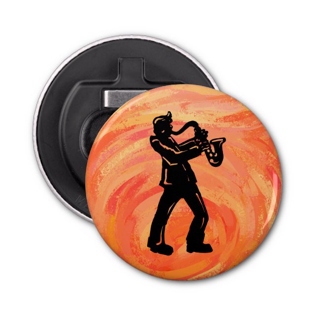 Décapsuleur Nuits de Boogie à New York Saxophone Orange (Devant)