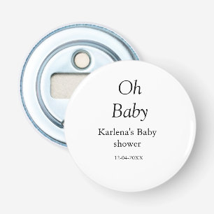 Décapsuleur Oh bébé ajouter nom baby shower date simple minimu