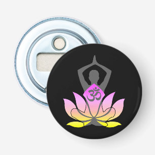 Décapsuleur OM Namaste Fleur de Lotus Spirituelle Pose de Yoga