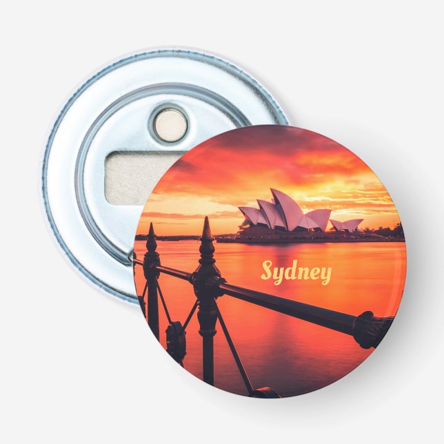 Décapsuleur Opéra de Sydney Australie Orange Sky (Devant)
