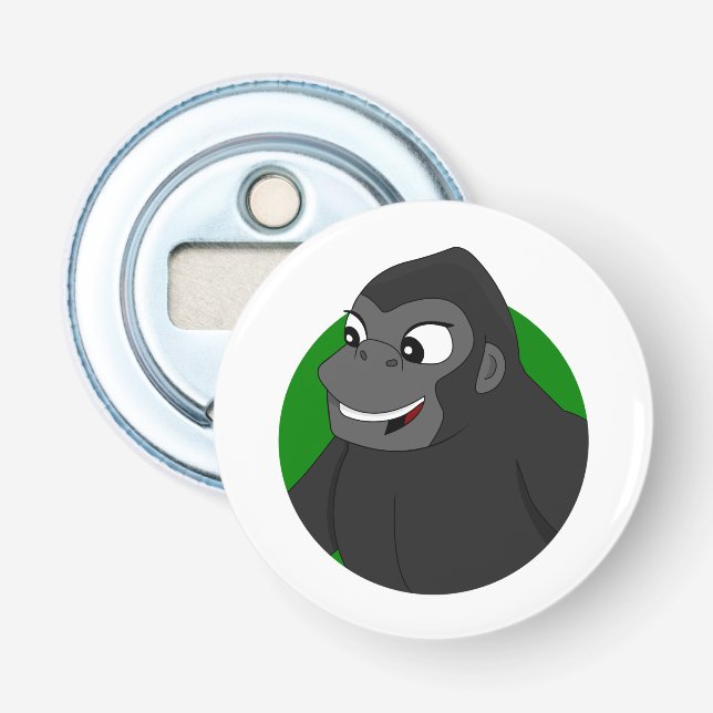 Décapsuleur Ouverture de bouteille de dessin de Gorilla (Devant)