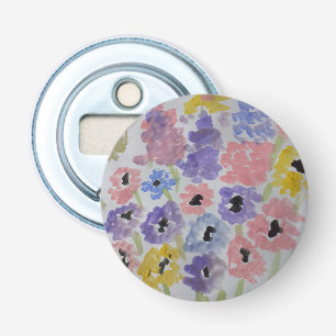 Décapsuleur Ouverture de la bouteille à bouton Fleur sauvage d