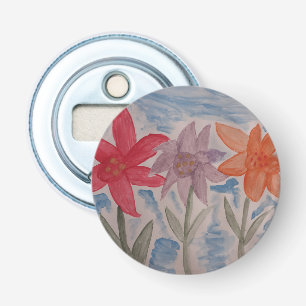 Décapsuleur Ouverture de la bouteille du bouton Fleurs Lily