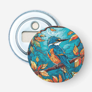 Décapsuleur Ouverture de la bouteille du bouton Kingfisher d'a