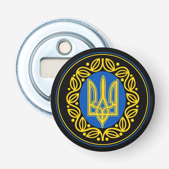 Décapsuleur Ouvrage de bouteille de drapeau ukrainien, Parti d (Devant)