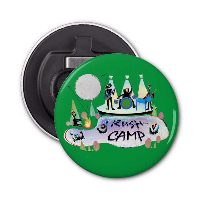 Décapsuleur Ouvreur de bouteille de bouton RushCamp ! (Devant)