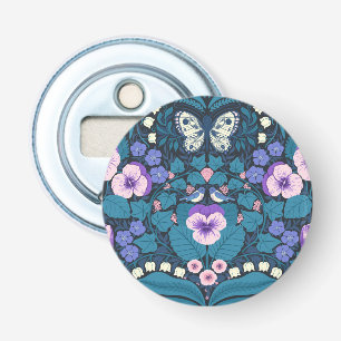 Décapsuleur Pansies, oiseaux et papillons