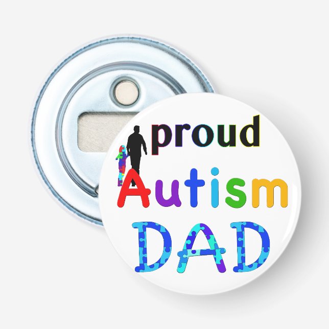 Décapsuleur Papa de l'autisme fier (Devant)