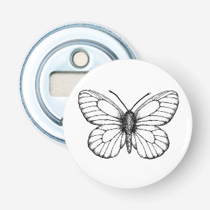 Décapsuleur Papillon blanc à veine noire