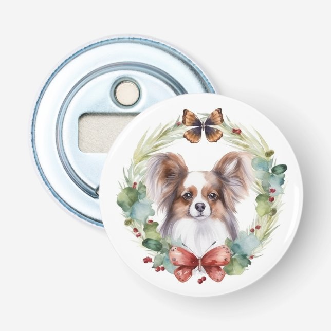 Décapsuleur Papillon Christmas Wreath Festive Pup (Devant)