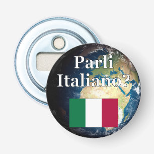 Décapsuleur Parlez-vous italien ? en italien. Drapeau et Terre