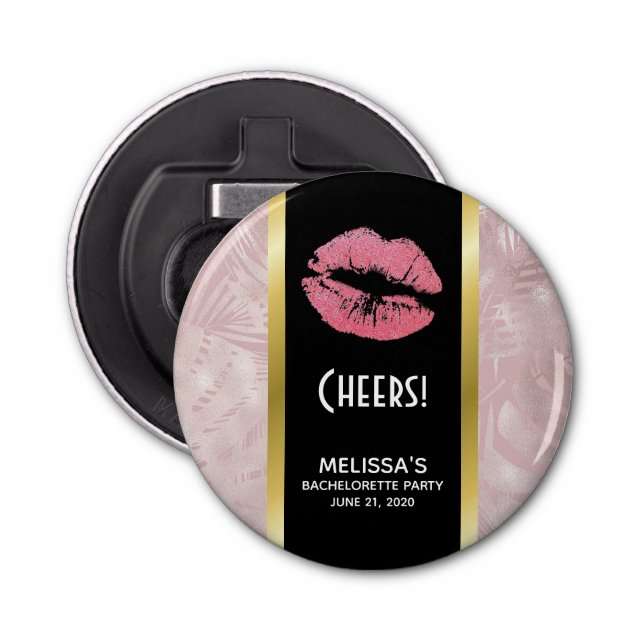 Décapsuleur Parties scintillant rose lèvres et Rose Gold Tropi (Devant)