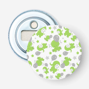 Décapsuleur Pattern of Green Elephants, Cute Elephants, stars