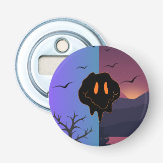 Décapsuleur Paysage Jour & Nuit Visage Sourire Fondant Psychéd
