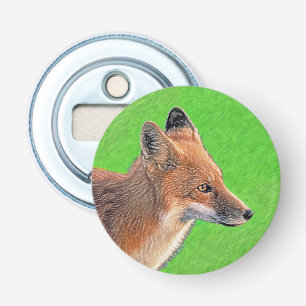 Décapsuleur Peinture Red Fox - Art original de la faune