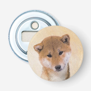 Décapsuleur Peinture (rouge) de Shiba Inu - art original de