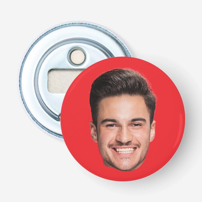 Décapsuleur Personnalisé, couleur rouge face personnalisée (Devant)