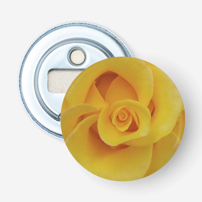 Décapsuleur Pétales romantiques de rose jaune (Devant)