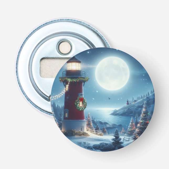 Décapsuleur Phare de Noël nautique (Devant)