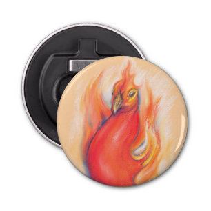 Décapsuleur Phoenix aux Flames Pastel Art