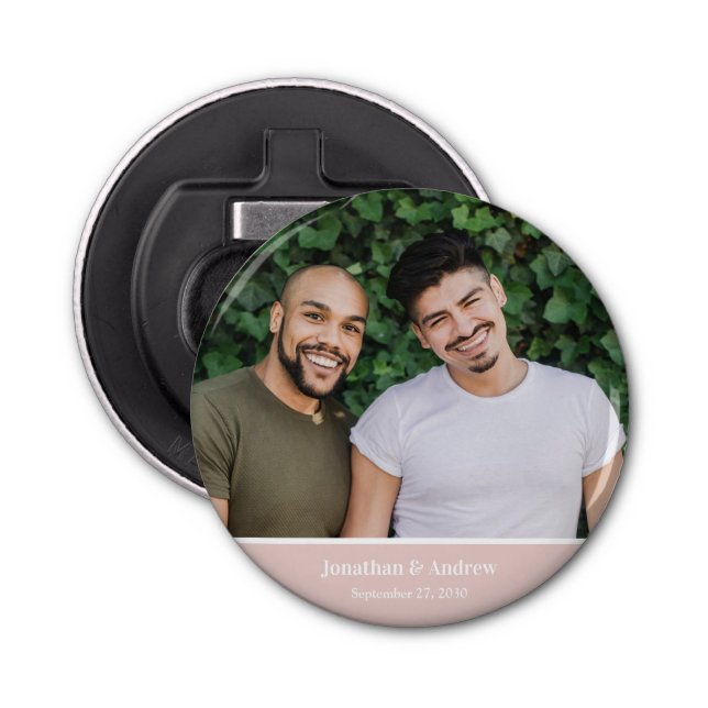 Décapsuleur Photo de mariage LGBTQ (Devant)