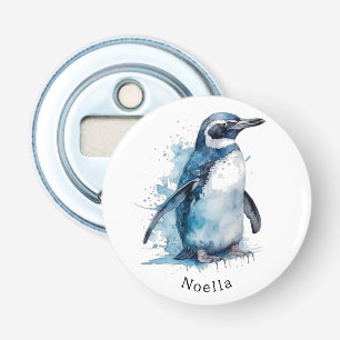 Décapsuleur Pingouin d'aquarelle Arctique, personnalisé