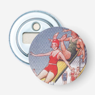 Décapsuleur Piscine Fête Nage Vintage Été