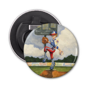 Décapsuleur Pitcher de baseball sur Mound par Jay Throckmorton