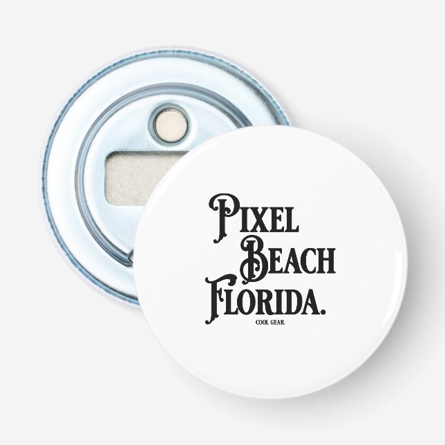 Décapsuleur Pixel Beach Floride Bouton (Devant)