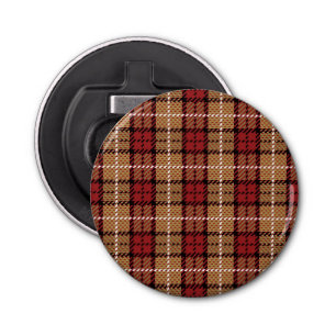 Décapsuleur Plaid de pixel en rouge et or