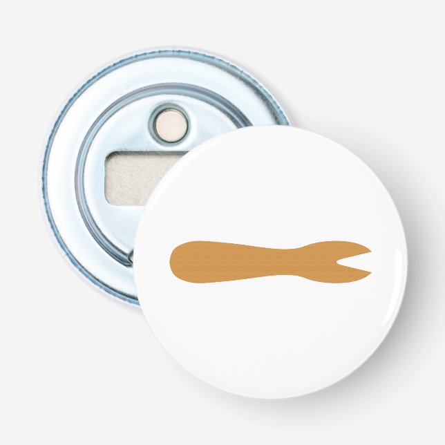 Décapsuleur Poissons & Chips Boutique Fourche en bois (Devant)