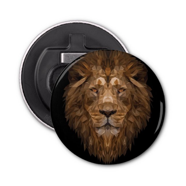 Décapsuleur Portrait de lion géométrique (Devant)