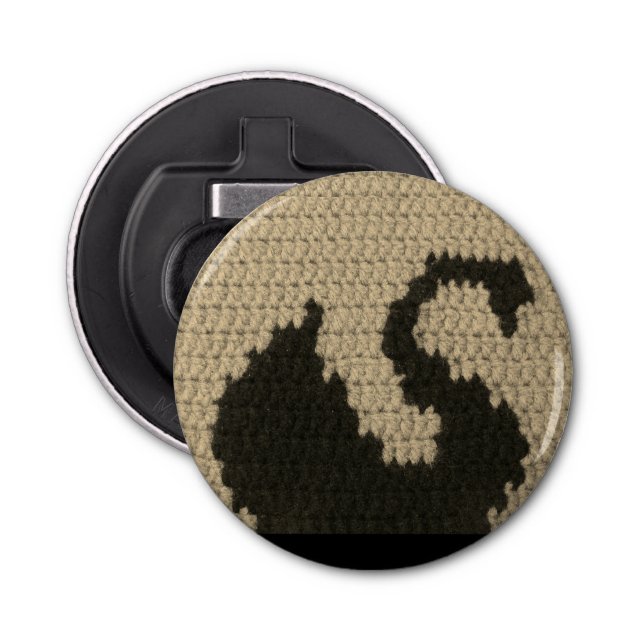 Décapsuleur Profil de cygne noir Crochet naturel unique Imprim (Devant)