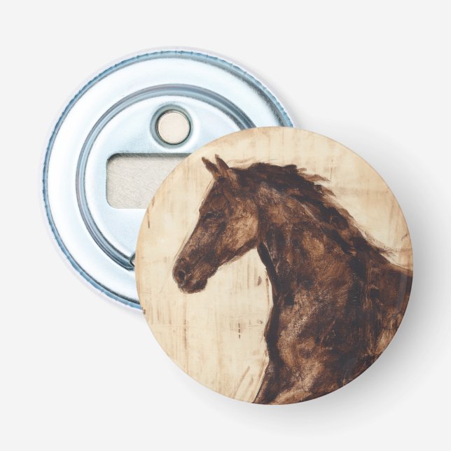 Décapsuleur Profil du cheval sauvage Brown (Devant)