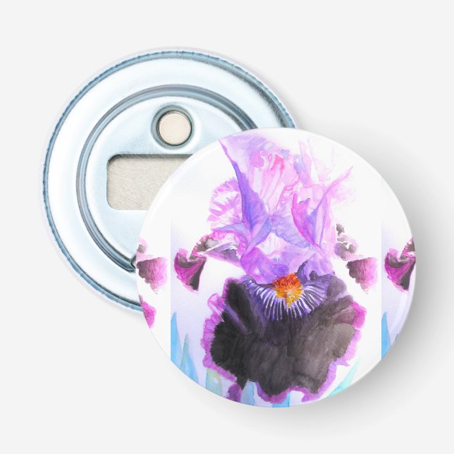 Décapsuleur Purple iris Flower Wedding Favour Floral Flower (Devant)