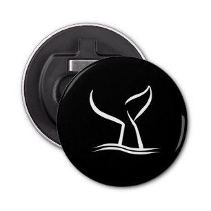 Décapsuleur Queue de baleine blanche en noir