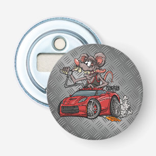 Décapsuleur Rat Fink C7 rouge Corvette de bande dessinée de