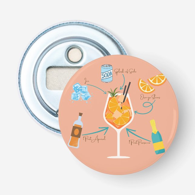 Décapsuleur Recette de l'Aperol (Devant)