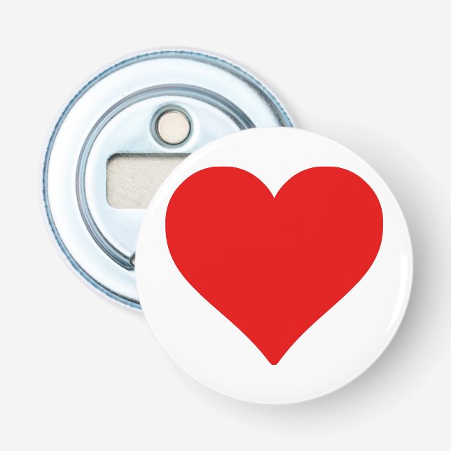 Décapsuleur Red Heart Shape Love Classic Simple Minimalisme (Devant)