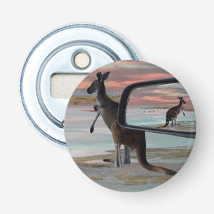 Décapsuleur "Réflexions de la nature : Un Kangourou sur la pla