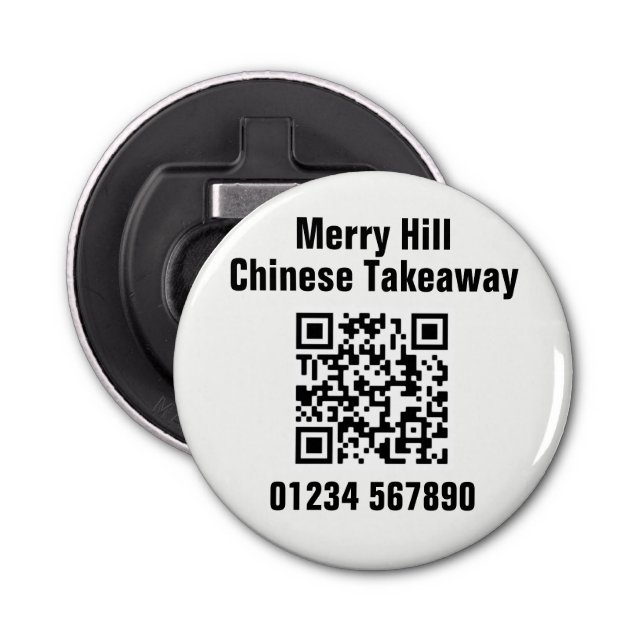 Décapsuleur Restaurant Takeaway Online Menu QR Code (Devant)