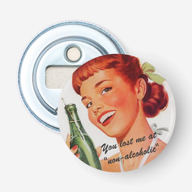 Décapsuleur Retro Girl Soda Advert Drôle Slogan (Devant)