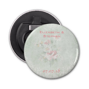 Décapsuleur Rose défraîchi Shabby Vintage Design Mariage Favor