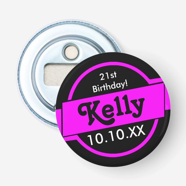 Décapsuleur Rose personnalisé (Devant)