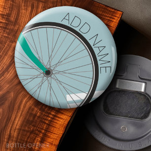 Décapsuleur Roue de vélo Hipster avec nom personnalisé