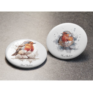 Décapsuleur Rouge rouge de l'oiseau mignon en aquarelle