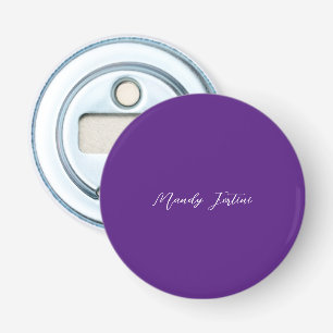Décapsuleur Royal Purple Plain Élégante Calligraphie minimalis
