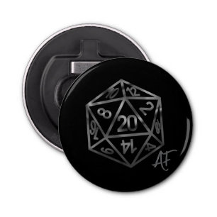 Décapsuleur RPG Crit AF   Silver Fantasy Tabletop Gamer Dice