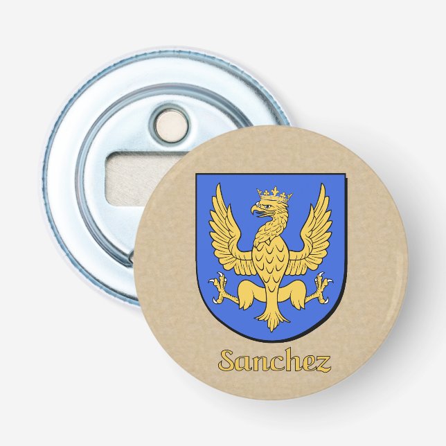 Décapsuleur Sanchez Heraldic Armoiries sur le modèle de parche (Devant)