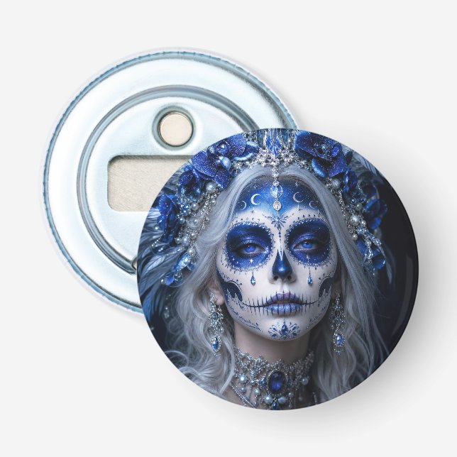 Décapsuleur Sapphire Moon Calavera – Blue Céleste  (Devant)